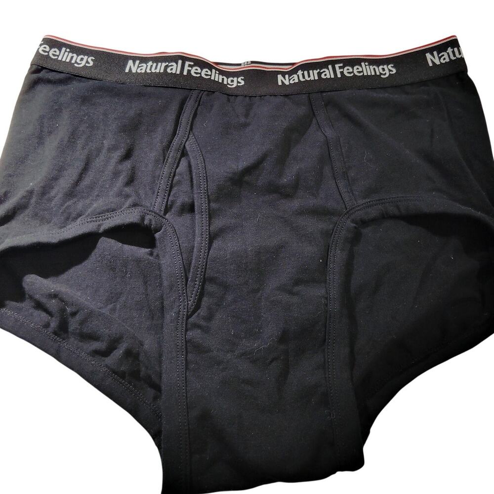 Natural Feelings Men’s Black Briefs – Size Large – NWOT